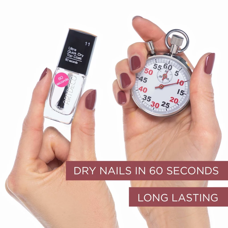 For dry nail polish in 6 seconds